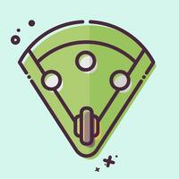 Icon Baseball Field. related to Baseball symbol. MBE style. simple design editable. simple illustration vector