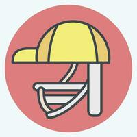 Icon Batting Helmet. related to Baseball symbol. color mate style. simple design editable. simple illustration vector