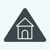 Icon Residence. related to Road Sign symbol. glyph style. simple design editable. simple illustration vector