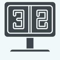 Icon Score. related to Baseball symbol. glyph style. simple design editable. simple illustration vector