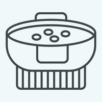 Icon Boiled Rice. related to Breakfast symbol. line style. simple design editable. simple illustration vector