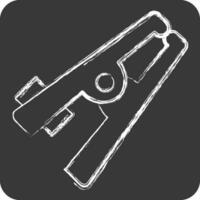 Icon Weight. related to Welder Equipment symbol. chalk Style. simple design editable. simple illustration vector