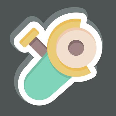 Sticker Grinding. related to Welder Equipment symbol. simple design editable. simple illustration