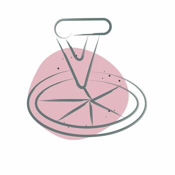 icono Pizza. relacionado a desayuno símbolo. color Mancha estilo. sencillo diseño editable. sencillo ilustración vector