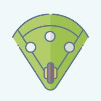 Icon Baseball Field. related to Baseball symbol. doodle style. simple design editable. simple illustration vector