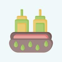 Icon Hot Dog. related to Baseball symbol. flat style. simple design editable. simple illustration vector