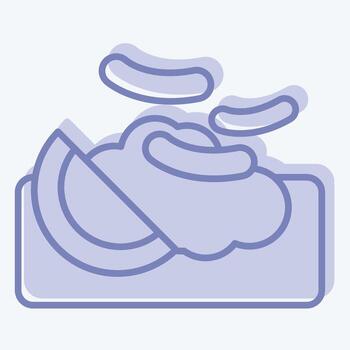 Icon Macaroni. related to Breakfast symbol. two tone style. simple design editable. simple illustration vector