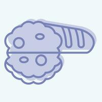 Icon Bread. related to Breakfast symbol. two tone style. simple design editable. simple illustration vector