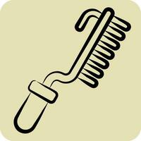 Icon Brush. related to Welder Equipment symbol. hand drawn style. simple design editable. simple illustration vector