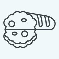 Icon Bread. related to Breakfast symbol. line style. simple design editable. simple illustration vector