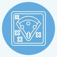 Icon Baseball Tactic. related to Baseball symbol. blue eyes style. simple design editable. simple illustration vector