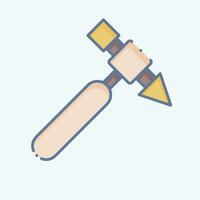 Icon Hammer. related to Welder Equipment symbol. doodle style. simple design editable. simple illustration vector