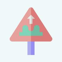 Icon Uneven Road. related to Road Sign symbol. flat style. simple design editable. simple illustration vector