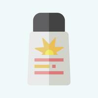 Icon Sunscreen. related to Baseball symbol. flat style. simple design editable. simple illustration vector