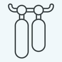 Icon Cylinders. related to Welder Equipment symbol. line style. simple design editable. simple illustration vector