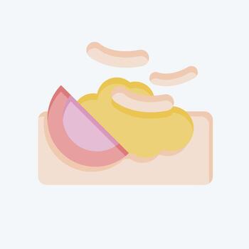 Icon Macaroni. related to Breakfast symbol. flat style. simple design editable. simple illustration vector