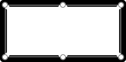 rectangular billiard table frame with copy space vector