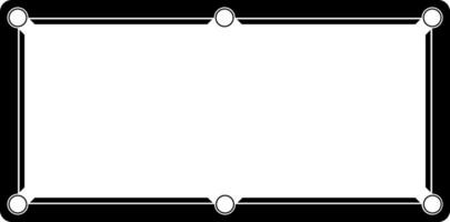 rectangular billiard table frame with copy space vector