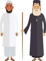 Muslim man Islamic cloth, traditional clothes, vector, people, fashion, church fathers, clothes, illustration vector