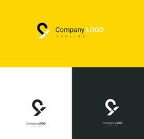 S and T letter logo concept with geometric style. logo design built from the letter S describing solution and the letter T as a puzzle for problem-solving. Creative minimal monochrome monogram logo vector