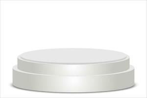 White realistic 3d podium with empty space vector