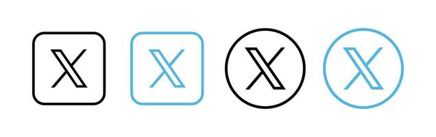 Twitter new logo . Twitter icons. New twitter logo x 2023. x Social Media icon. vector