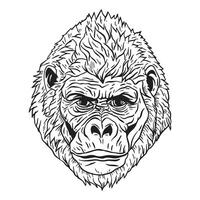 King kong outline art ,good for graphic resources, printable art, suitable for design resources, logo, template designs, and more. vector