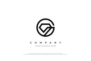 Initial Letter G Diamond Logo Design vector
