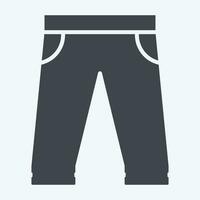 Icon Baseball Pants. related to Baseball symbol. glyph style. simple design editable. simple illustration vector