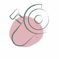 Icon Grinding. related to Welder Equipment symbol. Color Spot Style. simple design editable. simple illustration vector