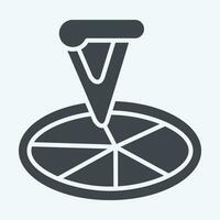icono Pizza. relacionado a desayuno símbolo. glifo estilo. sencillo diseño editable. sencillo ilustración vector