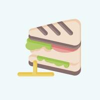 Icon Sandwich. related to Breakfast symbol. flat style. simple design editable. simple illustration vector