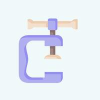 Icon Clamp. related to Welder Equipment symbol. flat style. simple design editable. simple illustration vector