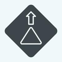 Icon Give Way. related to Road Sign symbol. glyph style. simple design editable. simple illustration vector