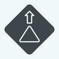 Icon Give Way. related to Road Sign symbol. glyph style. simple design editable. simple illustration vector