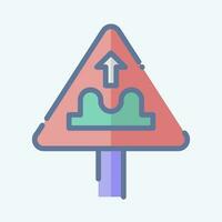 Icon Uneven Road. related to Road Sign symbol. doodle style. simple design editable. simple illustration vector
