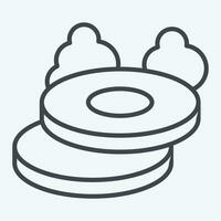 Icon Steak. related to Breakfast symbol. line style. simple design editable. simple illustration vector