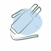 Icon Electrode Holder 2. related to Welder Equipment symbol. Color Spot Style. simple design editable. simple illustration vector