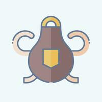 Icon Protective Apron. related to Welder Equipment symbol. doodle style. simple design editable. simple illustration vector