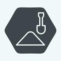 Icon Working. related to Road Sign symbol. glyph style. simple design editable. simple illustration vector