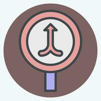 Icon Merge. related to Road Sign symbol. color mate style. simple design editable. simple illustration vector