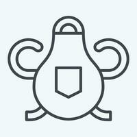 Icon Protective Apron. related to Welder Equipment symbol. line style. simple design editable. simple illustration vector