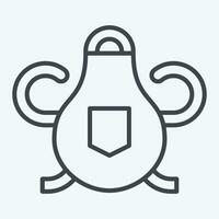 Icon Protective Apron. related to Welder Equipment symbol. line style. simple design editable. simple illustration vector