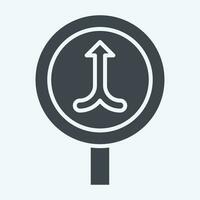 Icon Merge. related to Road Sign symbol. glyph style. simple design editable. simple illustration vector