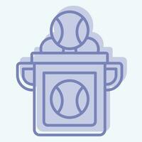 Icon Baseball Bucket. related to Baseball symbol. two tone style. simple design editable. simple illustration vector