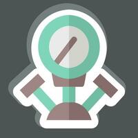 Sticker Manometer. related to Welder Equipment symbol. simple design editable. simple illustration vector