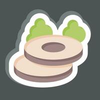 Sticker Steak. related to Breakfast symbol. simple design editable. simple illustration vector