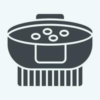 Icon Boiled Rice. related to Breakfast symbol. glyph style. simple design editable. simple illustration vector