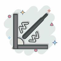 Icon Corner Welding. related to Welder Equipment symbol. comic style. simple design editable. simple illustration vector