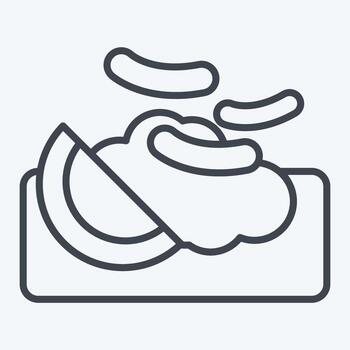 Icon Macaroni. related to Breakfast symbol. line style. simple design editable. simple illustration vector